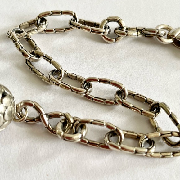 John Hardy Sterling Silver White Kali Pebble  Ball Charm Bracelet - Picture 5 of 6